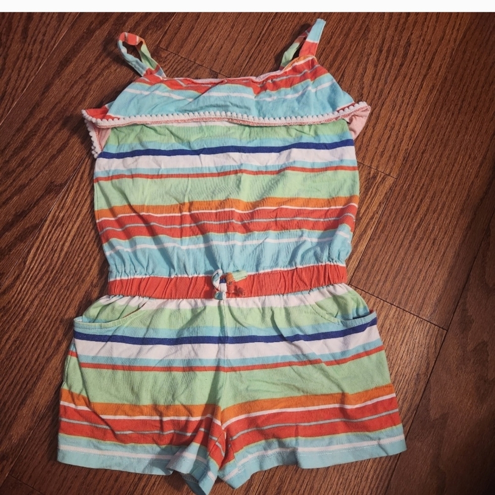 Crazy 8 Multicolor Striped Romper